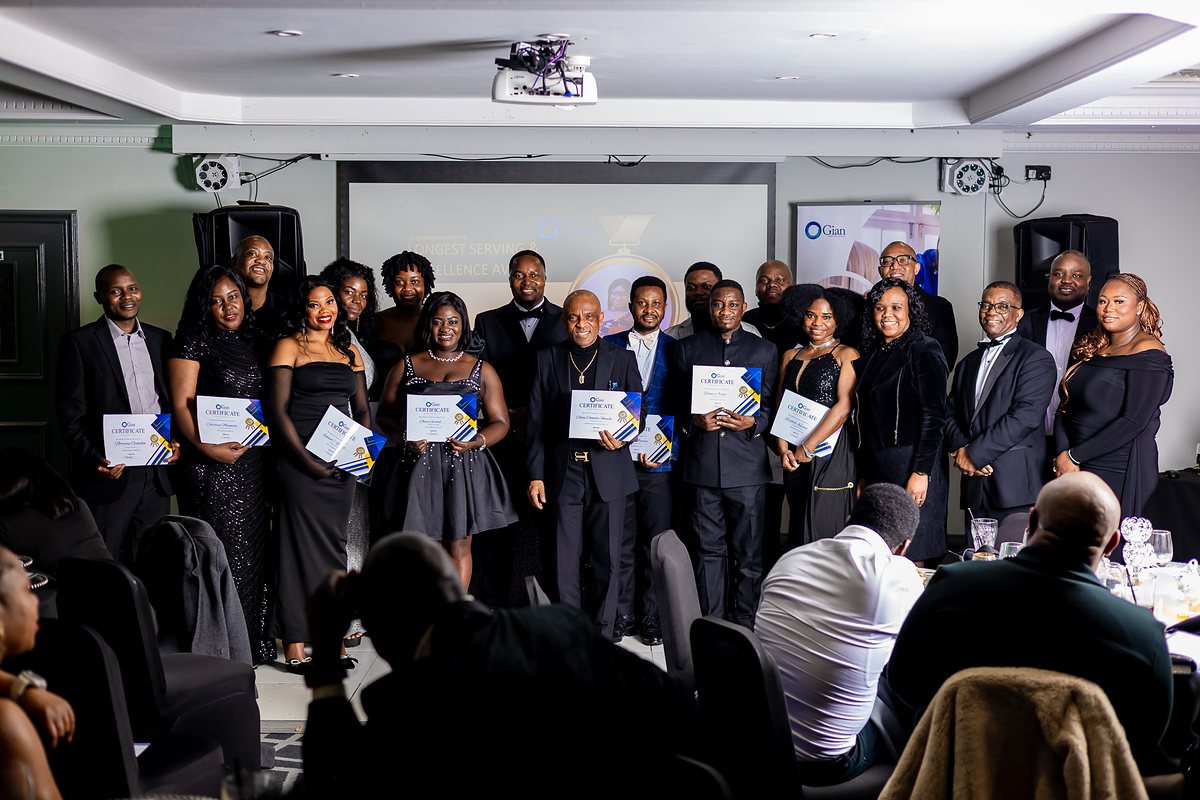 Gian Healthcare Annual Awards — group photo with certificates